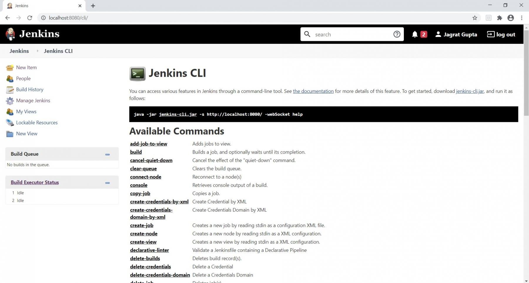 Manage Jenkins What are the different configurations and options?